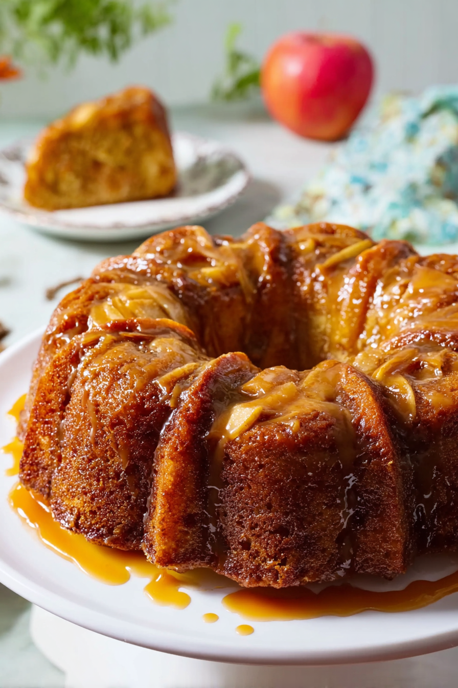 Apple Cake with Caramel Glaze