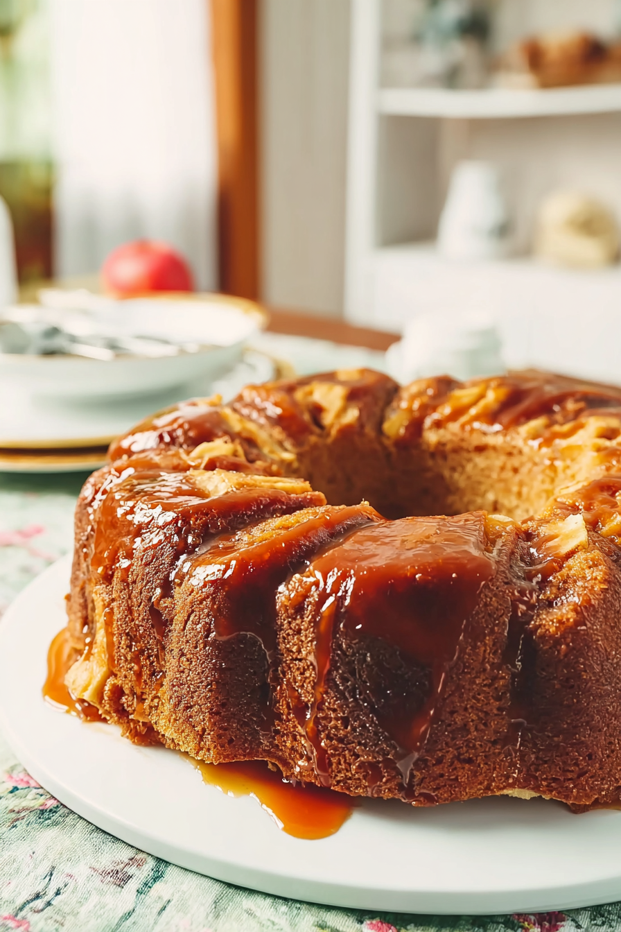 Apple Cake with Caramel Glaze Recipe (Easy & Moist)