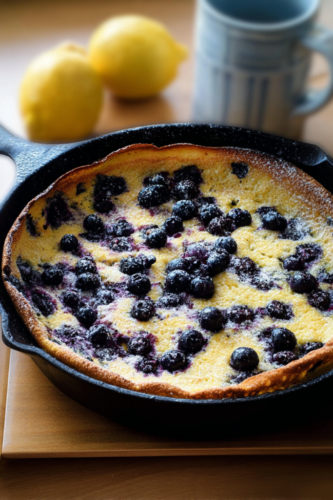 lemon blueberry dutch baby