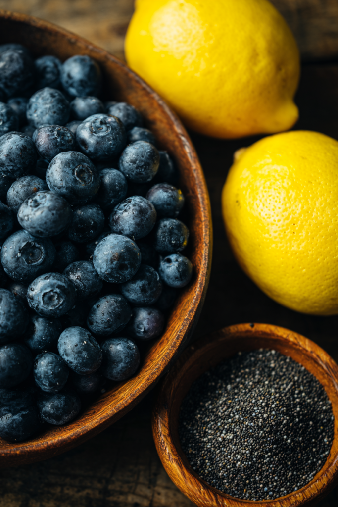 Blueberry Lemon Poppy Seed Muffins