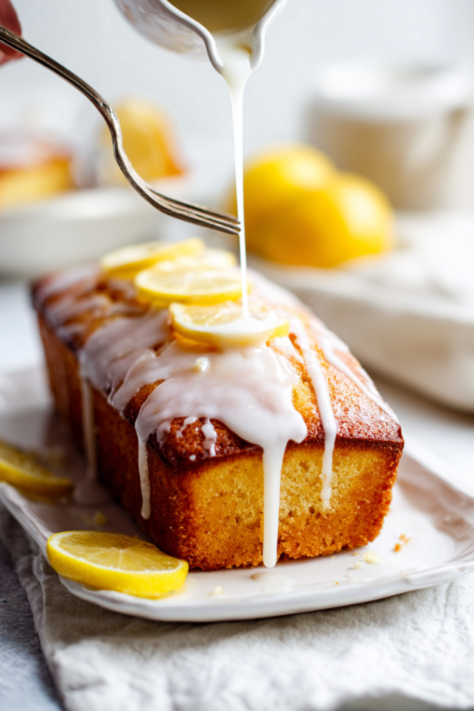 lemon loaf cake with cream cheese filling