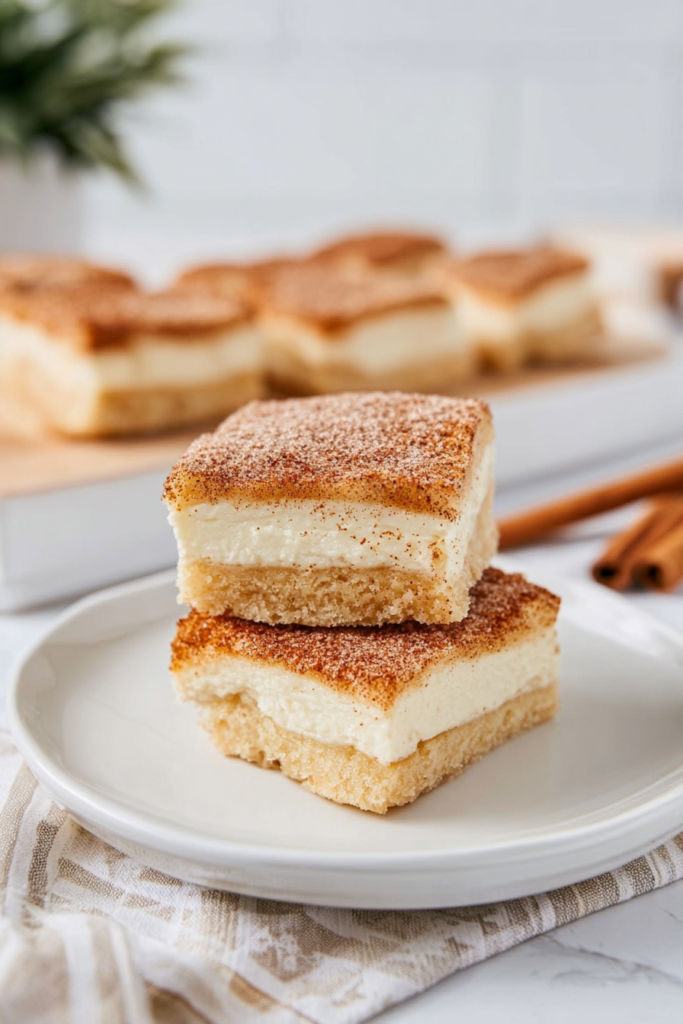 churro cheesecake bars