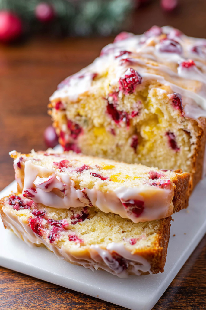 cranberry bread with orange glaze