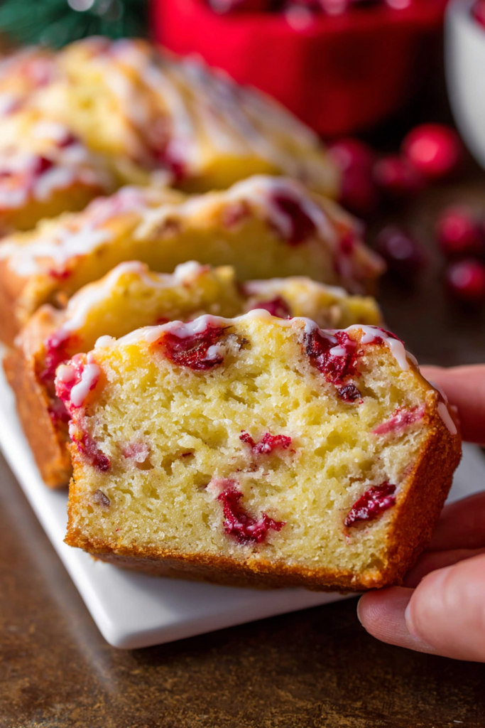 cranberry bread with orange glaze
