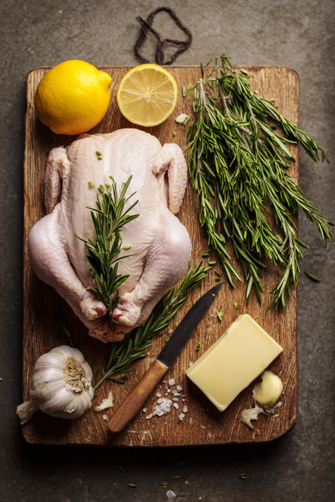 Garlic herb roast chicken