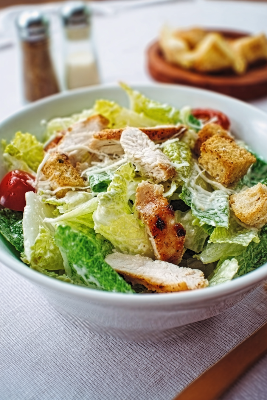 Classic Chicken Caesar Salad from Scratch
