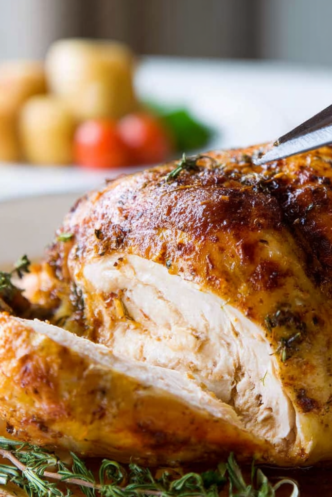 Garlic herb roast chicken