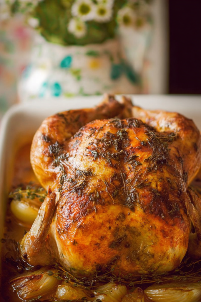 Garlic herb roast chicken