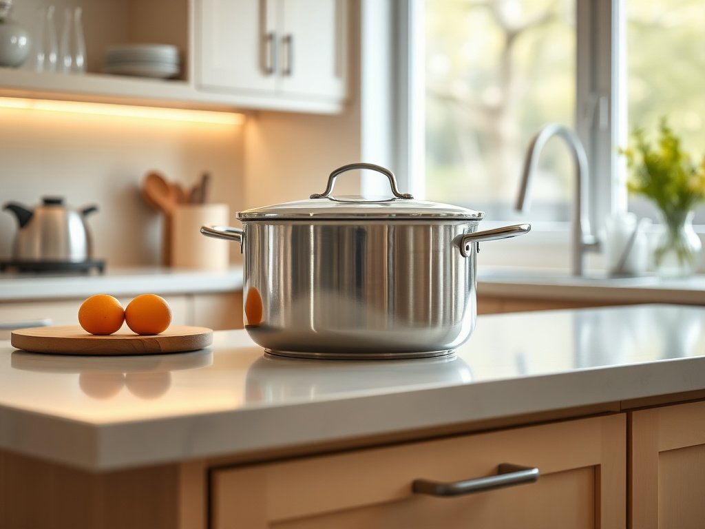 a heavy 20-quart dutch oven sitting on a gas stove