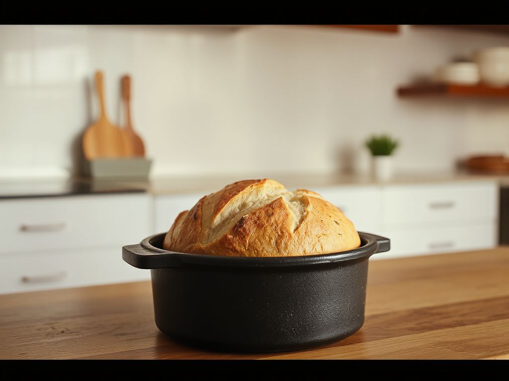 baking sourdough bread in a dutch oven