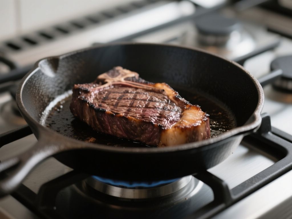 cast iron skillet for searing steak