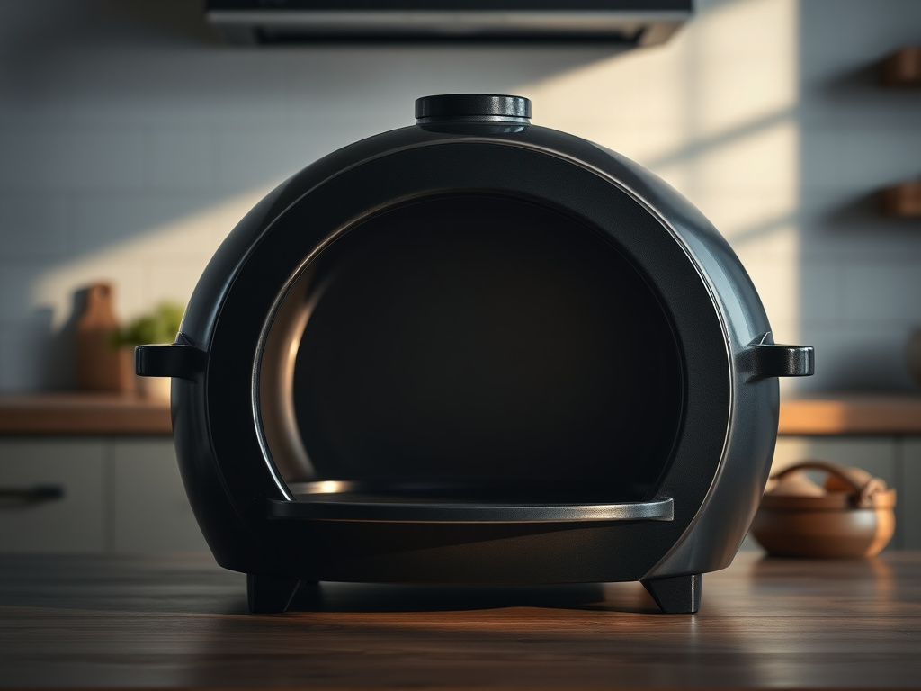 traditional shallow round oven - detailed view
