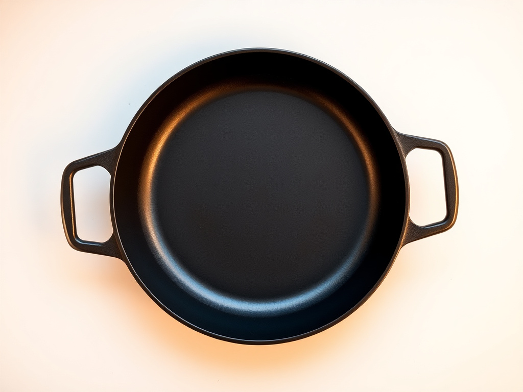 two handle cast iron skillet - detailed view