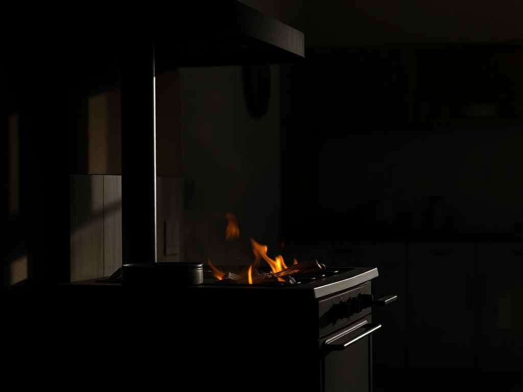 woodstove cooking - detailed view