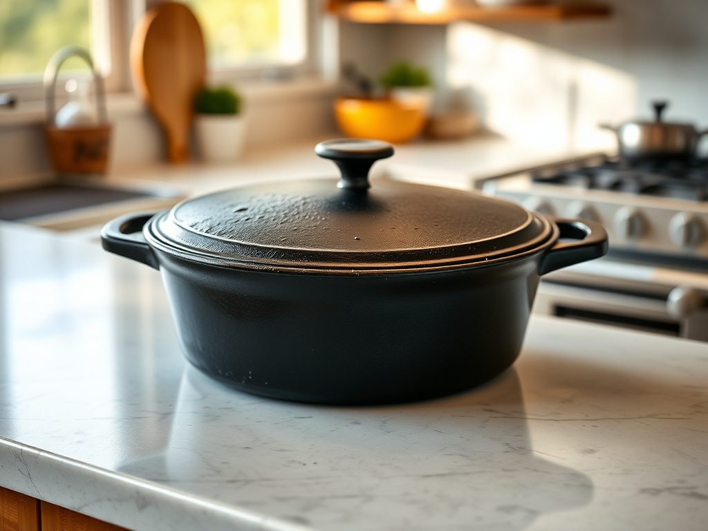 seasoning cast iron dutch oven in oven upside down