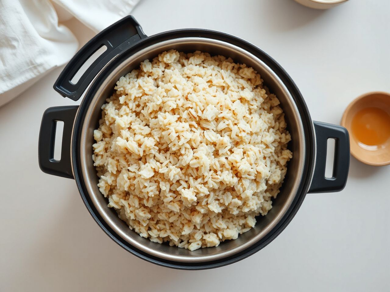 brown rice in rice cooker - step by step