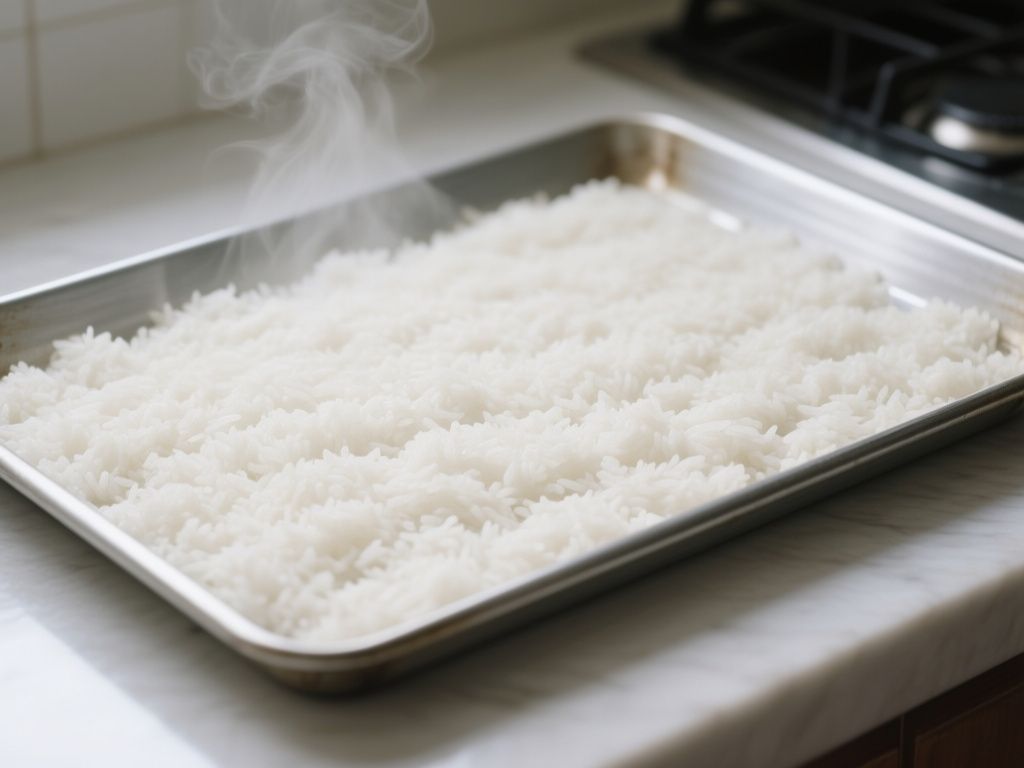 how to cool rice quickly