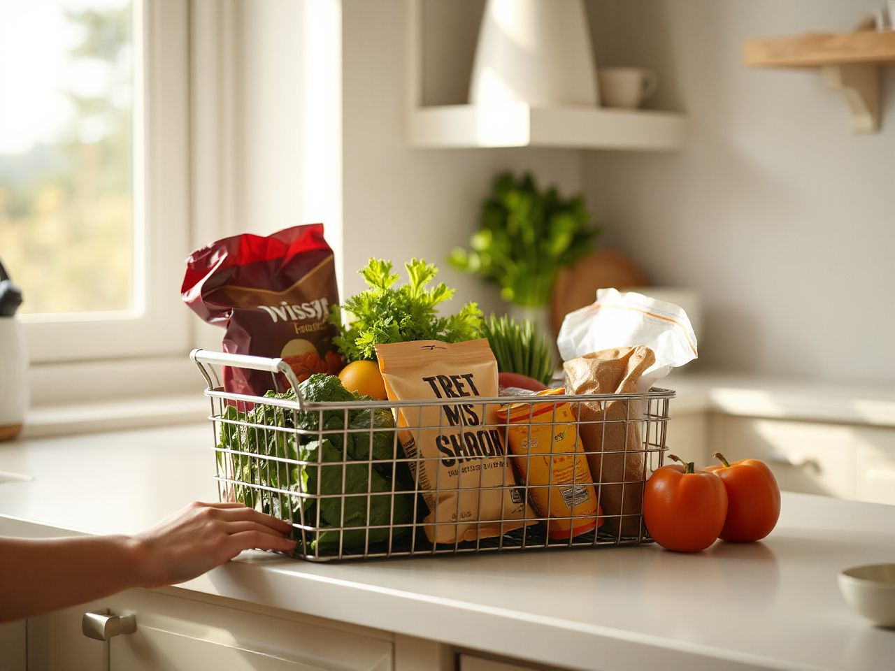 storing groceries - step by step