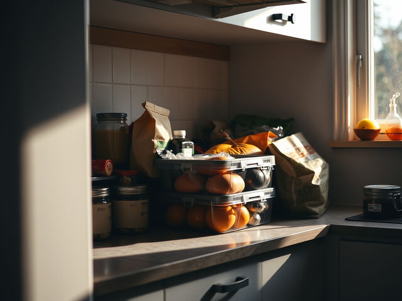storing groceries - detailed view